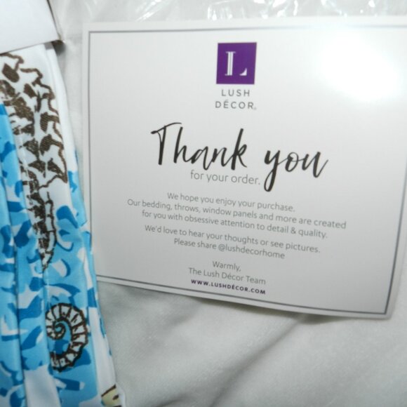 Lush Decor Coastal Reef Feather Light Filtering Window Curtain Panels🆕FAST⚡🚚 - Picture 14 of 16